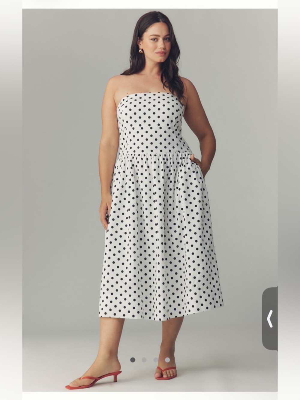 Endless Rose Strapless Drop-Waist Midi Dress